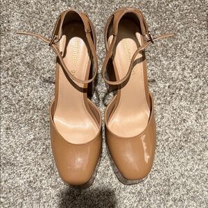 Madden Girl Brown Heels with Ankle Strap